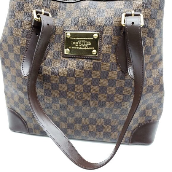 100% Authentic Louis Vuitton Hampstead MM Damier Ebene Tote Bag 700-71421 - Picture 5 of 16
